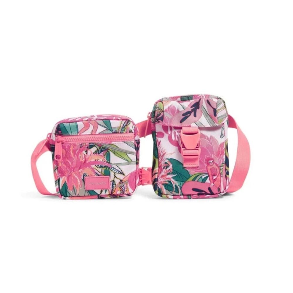 NWT Vera Bradley ReActive Belt Bag Sling Rain Forst Canopy Coral Pattern New